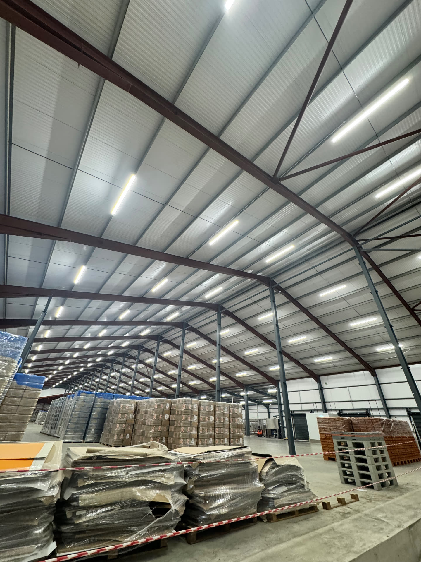 Completed RPD steel-framed building interior in use